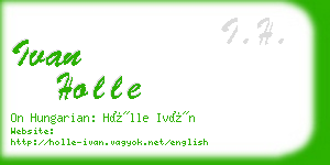 ivan holle business card